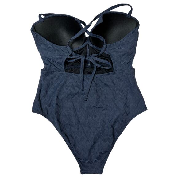 Cupshe Wrap Front Plunge Cutout Back Tie One Piece Swimsuit Size L - Picture 5 of 7
